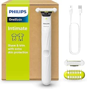 PHILIPS Oneblade Intimate QP1924/30 Designed for Pubic Hair Care, Cutting, and Shaving with Reinforced Skin Protection