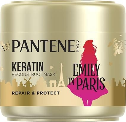 Pantene x Emily in Paris Repair & Protect Keratin Hair Mask 300 ml Limited Edition, Helps Repair and Strengthen Dry and Damaged Hair, Enriched with Pro-V Nutrients - Image 1