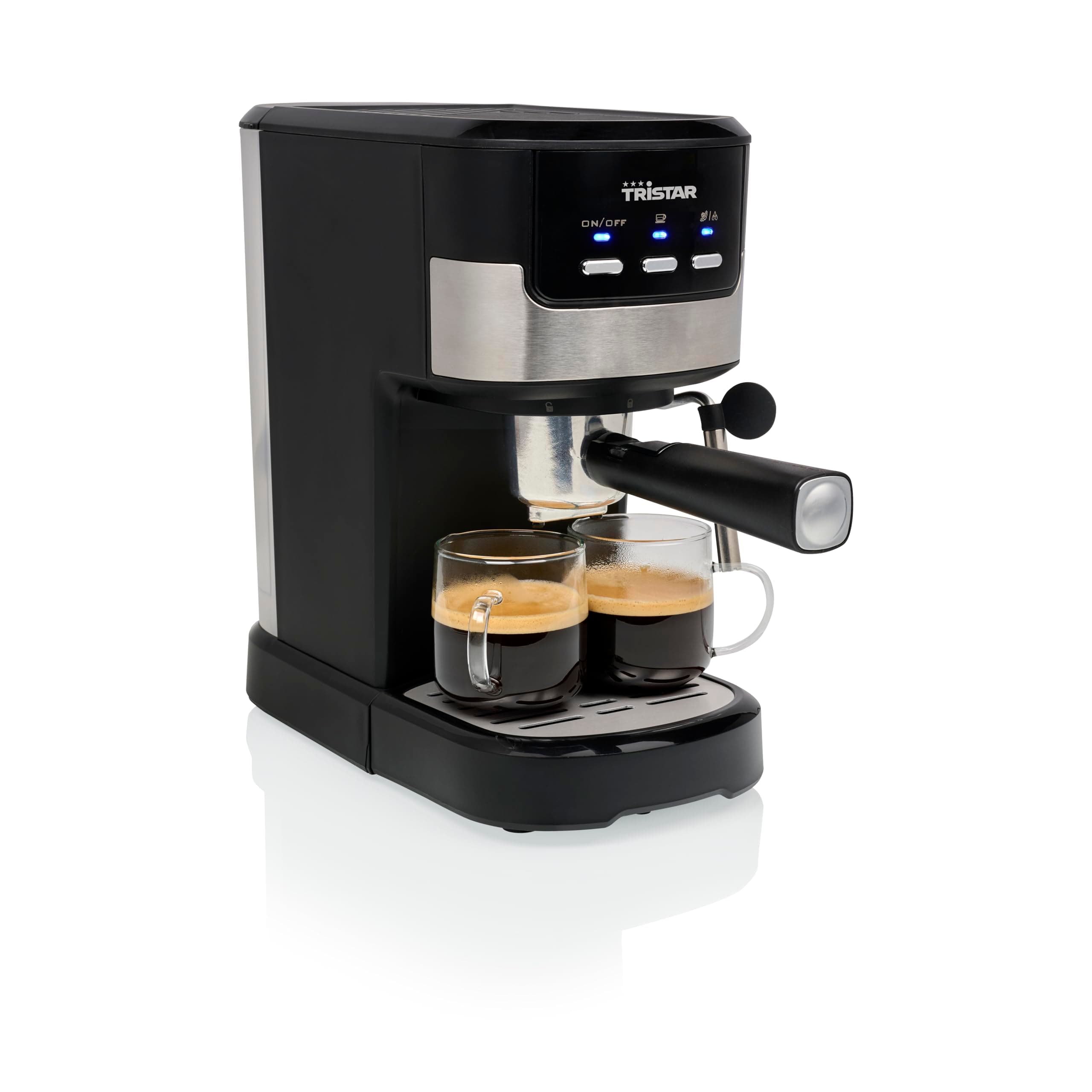 Tristar Espresso Machine 2 Cups at a Time | Fits Nespresso Capsules and Ground Coffee | Cup Warmer | Dishwasher Safe | 20 Bar | 1100 W | CM-2278 - Image 1