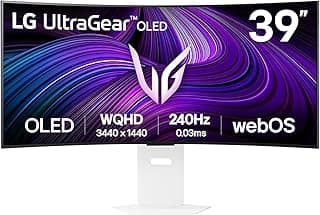 Ultragear™ 39GX90SA-W 39 inch Gaming Monitor - OLED Panel QHD (3440 x 1440), 1ms 240Hz, DisplayHDR™400 True Black, DCI-P3 98.5% (CIE1976), FreeSync Premium, G-Sync Compatible