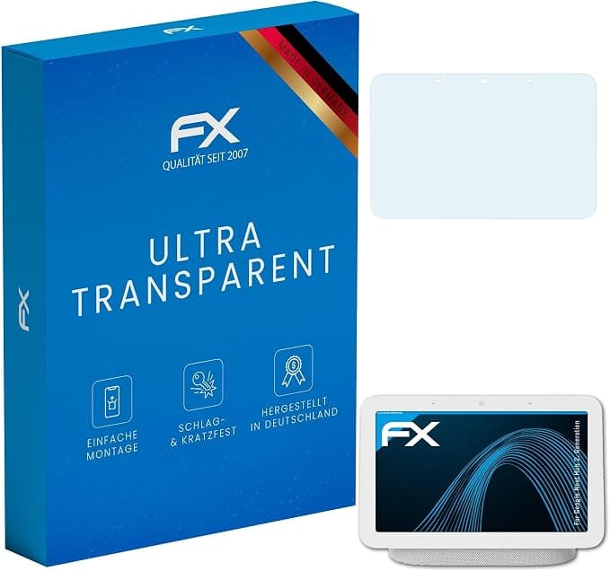 atFoliX Screen Protector Compatible with Google Nest Hub 2.Generation Screen Protector, Ultra-Clear FX Screen Protector (3X) - Image 1