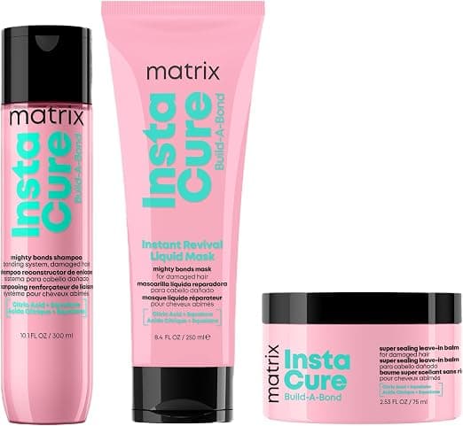 MATRIX - Repair routine - Shampoo + Mask + Balm - Repairs and strengthens bonds, softens and smooths - Instacure Build-A-Bond