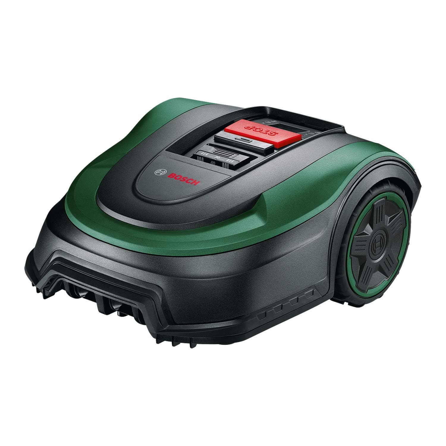 Bosch Robot Mower – Indego S+ 500 (with 18 V battery and application function, charging station included, cutting width 19 cm, maximum mowing capacity of 500 m²) - Image 1