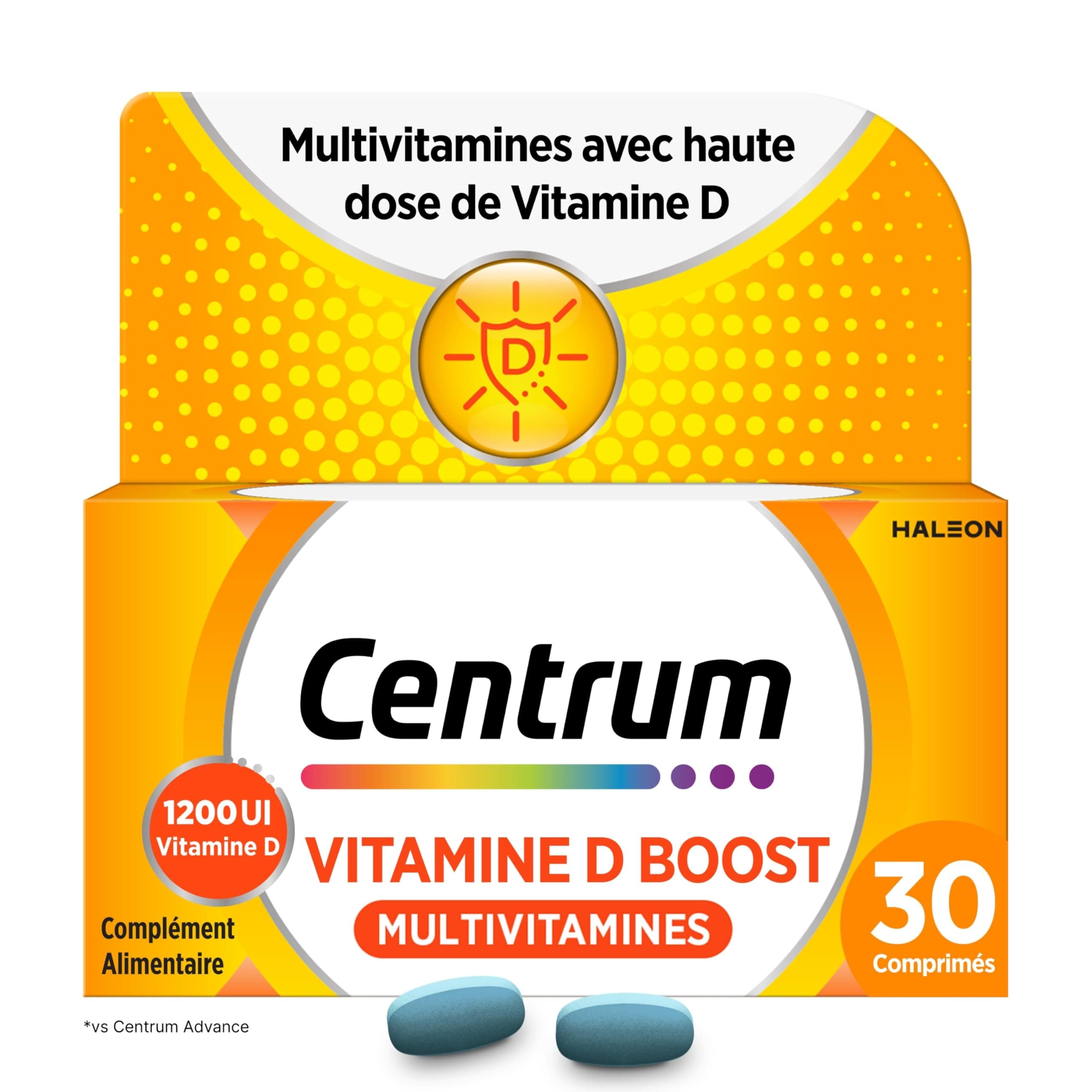 CENTRUM Vitamine D Boost - Multivitamines pour Femme et Homme - Vitamine D, B6, B12, & Magnésium - Complément Alimentaire Énergie, Immunité & Fonction Musculaire - 30 comprimés - 1 Mois - Image 10