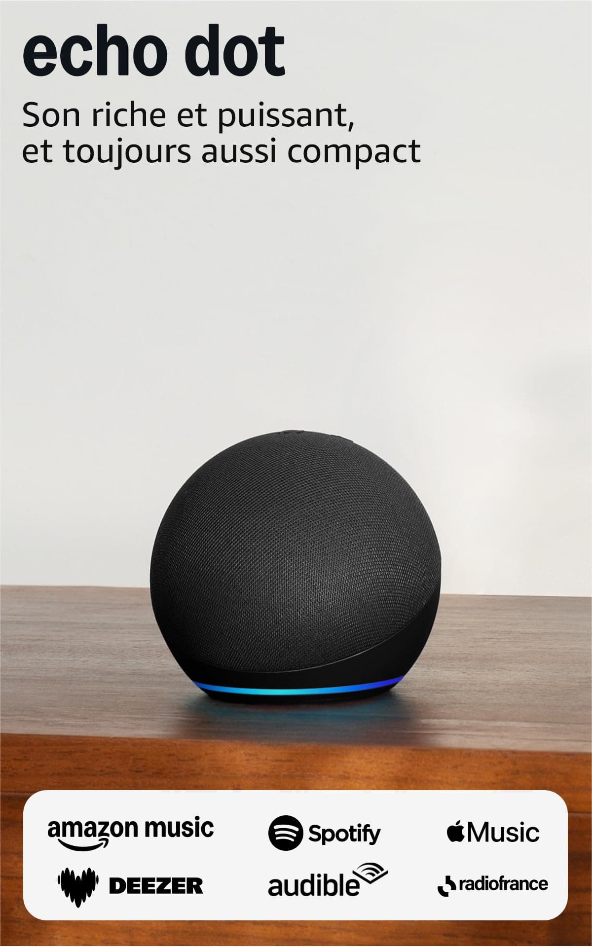 Echo Dot (Newest gen) | Big vibrant sound Wi-Fi and Bluetooth smart speaker with Alexa | Charcoal
