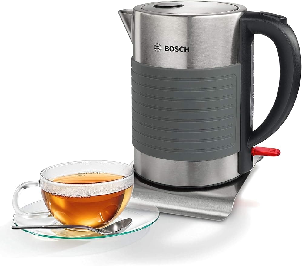 Bosch Electroménager TWK7S05 Kettle, 2200 W, 1.7 Liter, Grey - Image 1