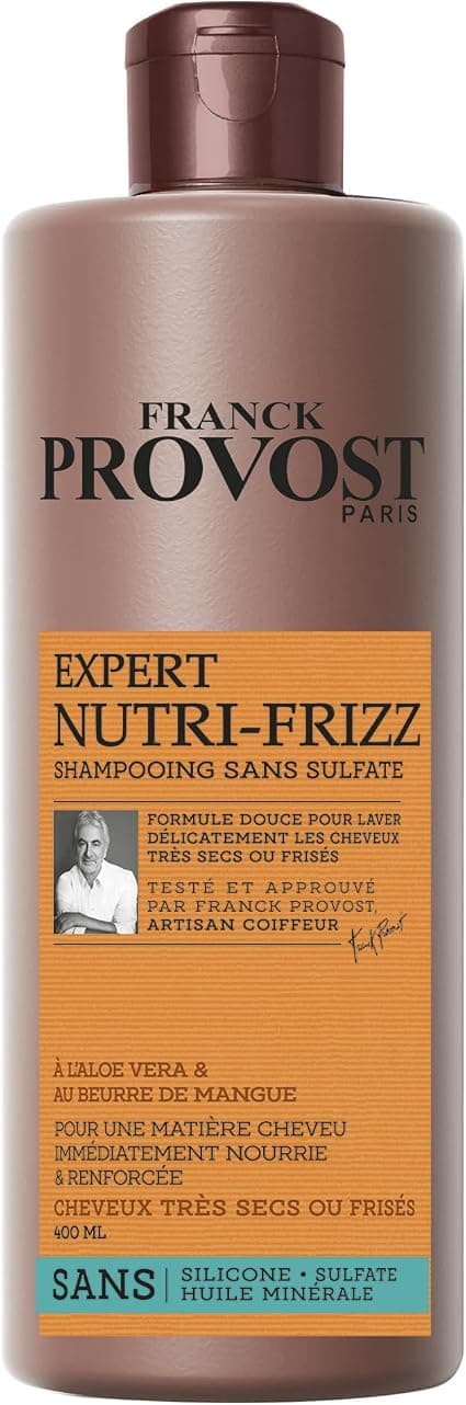 Franck Provost EXPERT NUTRI-FRIZZ Professional Sulfate Free Shampoo for Dry or Curly Hair - Image 1