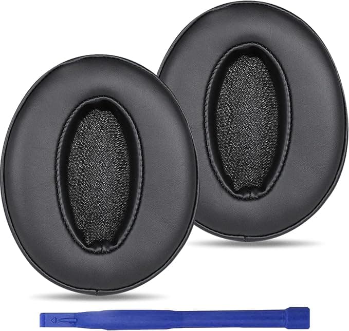 Adhiper HD 450BT Replacement Earpads for Sennheiser HD4.50BT, HD 4.50BTNC, HD4.50SE, HD4.40BT, HD4.30G, HD4.20S, HD458BT, HD400S, HD350BT Headphones - Soft Protein Leather & Memory Foam (Black) - Image 1