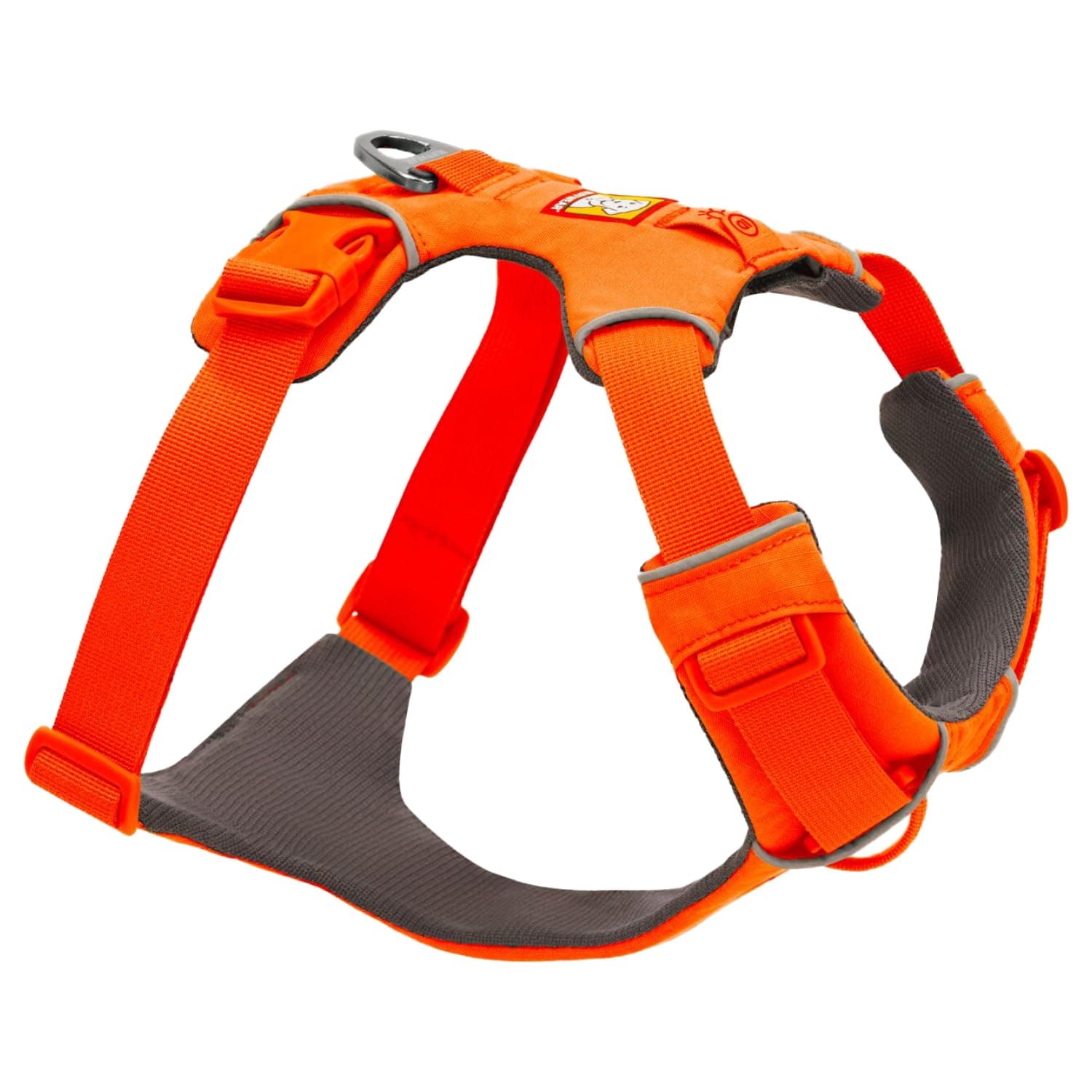Ruffwear RUFFWEAR Front Range Adjustable Comfortable Padded Dog Harness with 2 Leash Attachments, Reinforced Attachment and Solid Metal V-Ring, Blaze Orange, S