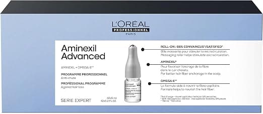 L'Oréal Professionnel | Anti-Loss Cure for Thinning Hair, Redensifying & Stimulating, Aminexil Advanced, SERIE EXPERT - Image 1