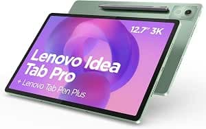Lenovo Idea Tab Pro, 12.7 inch 144Hz 3K Display, Mediatek Dimenity 8300 Processor, 8GB Memory, 256GB Memory, WiFi 6, Android 14 Tablet, Stylus Card Included – Seafoam Green