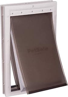 PetSafe - Porte pour Animaux de Compagnie pour Conditions Climatiques Extrêmes - Triple Volet, Économie d'Énergie, Cadre Personnalisable - Moyen