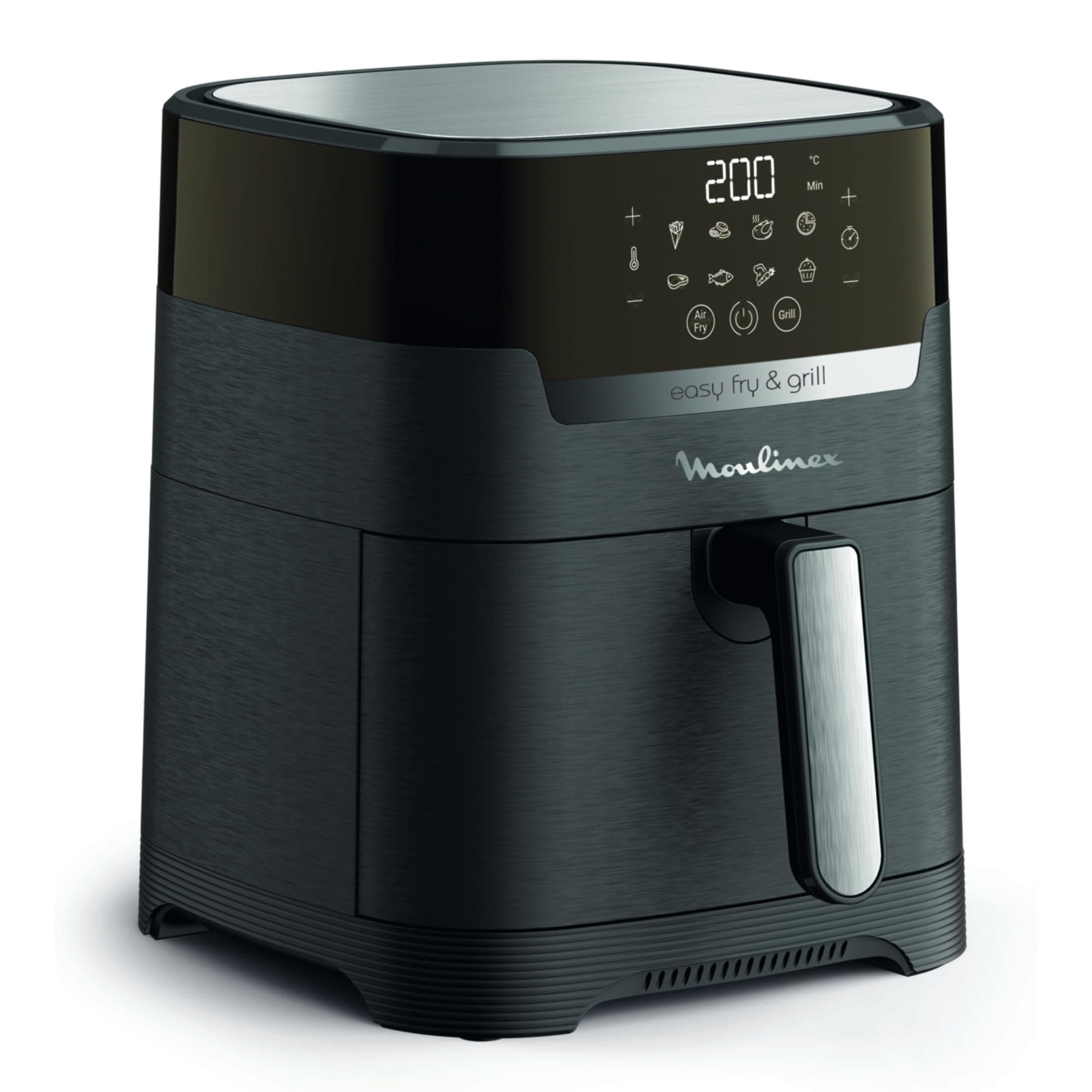 Moulinex Oil Free Deep Fryer + Grill, XL Capacity 4.6L, Up to 6 People, 8 Automatic Programs, Air Fryer, Digital Touch Screen, Adjustable Temperature, Easy Fry & Grill 2-in-1, EZ505810 - Image 1