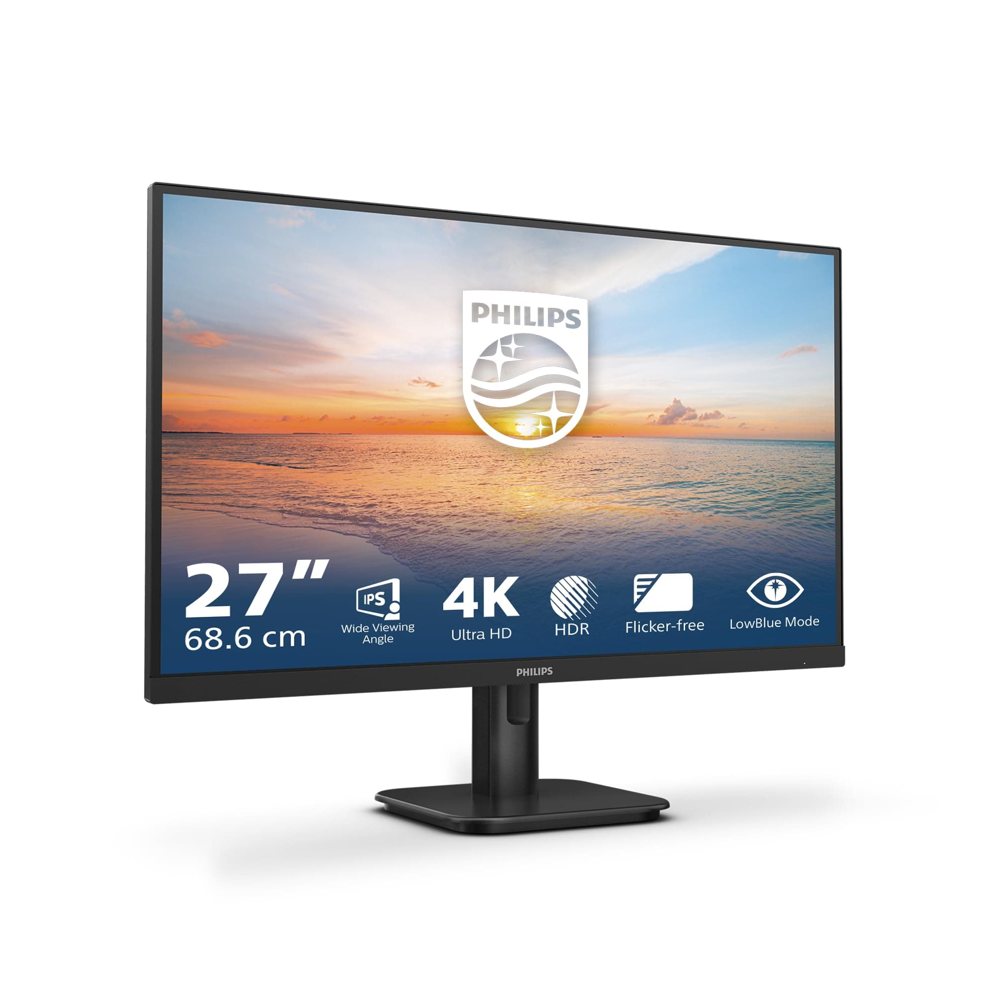 Philips 27E1N1800A - Moniteur Ultra HD 27 pouces, haut-parleur, HDR10 (3840x2160, 60 Hz, HDMI 2.0, DisplayPort 1.4) noir