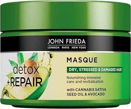 John Frieda Repair Mask for Dry/Tensile/Damaged Hair with Avocado Oil/Green Tea, 250 ml - Image 1