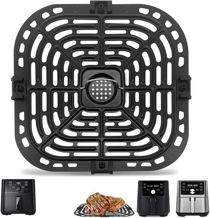 Instant Pot instant vortex plus instant pot gourmia 6 quart air fryer replacement parts accessories grill pan grill plate rack tray crisper plate non-stick air fryer accessories replacement grill pan