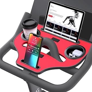 Peloton Support de Bureau pour vélo Peloton (Pas vélo +), Support de Plateau pour téléphone, Tasse, Tablette, Plateau de Plate-Forme Ergonomique, Accessoires pour vélos Peloton Spin Bikes
