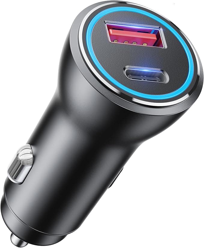 Chargeur Allume Cigare USB C 2 Ports 48W PD QC 3.0 Chargeur Voiture Charge Rapide Tout Métal Prise Allume Cigare 12V,pour iPhone iPad Samsung Huawei Xiaomi Tabletetc - Image 1