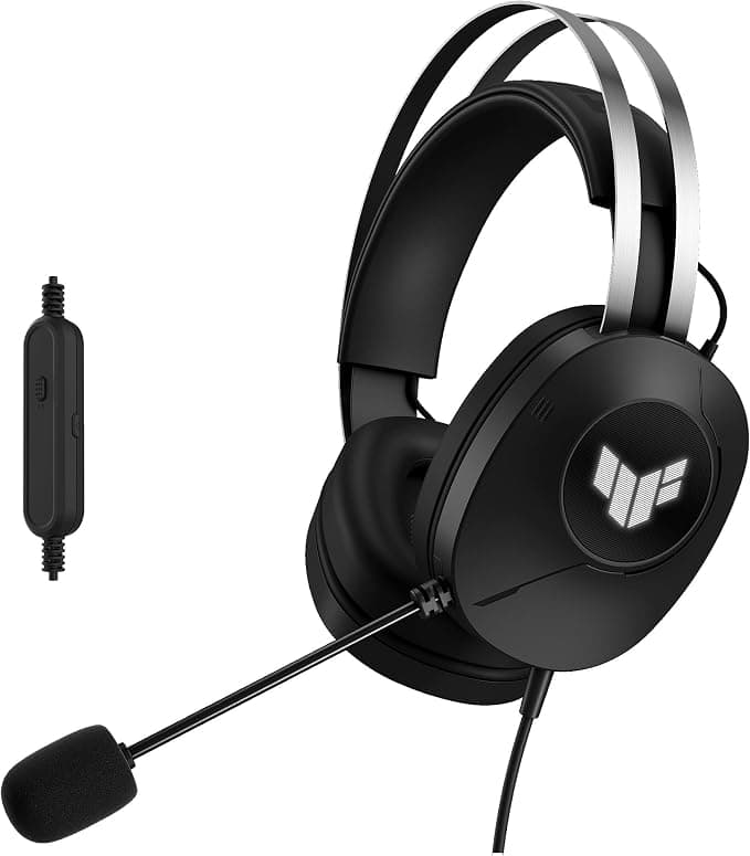 ASUS TUF H1 GEN II - Wired Gaming Headset, 40mm ASUS Essence Speakers, 7.1 Virtual Surround Sound, TeamSpeak Certified Microphone, 297g Lightweight Design - Image 1
