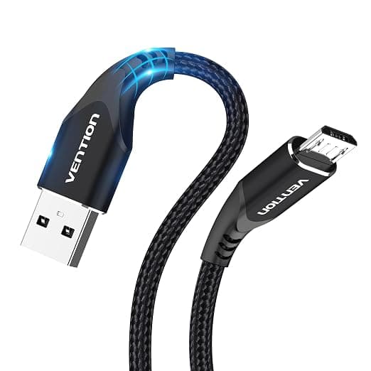 Vention Micro USB Cable 1m - Kindle Fire Tablet Charging Cable Nylon Braided for Samsung Galaxy S6 S7 S5 J7 J5 J3 Tablet - PS4 Xbox Controller Charging Cable