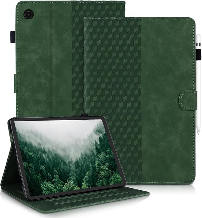 CASAFUNY Case for Samsung Galaxy Tab A11 Plus 11 Inch 2025/Galaxy A9 Plus 2023 Protective PU Leather Tablet Case Flip Wallet Cover for SM-X230/SM-X235/SM-X236B, Green - Image 1