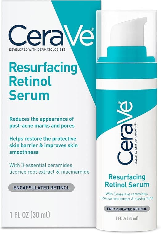 CERAVE Retinol Face Serum, Reducer Removes Wrinkles Marks and Scars Caused by Acne and Restores Skin Texture | Refining, Resurfacing & Brightening Toning 30ml - Image 1