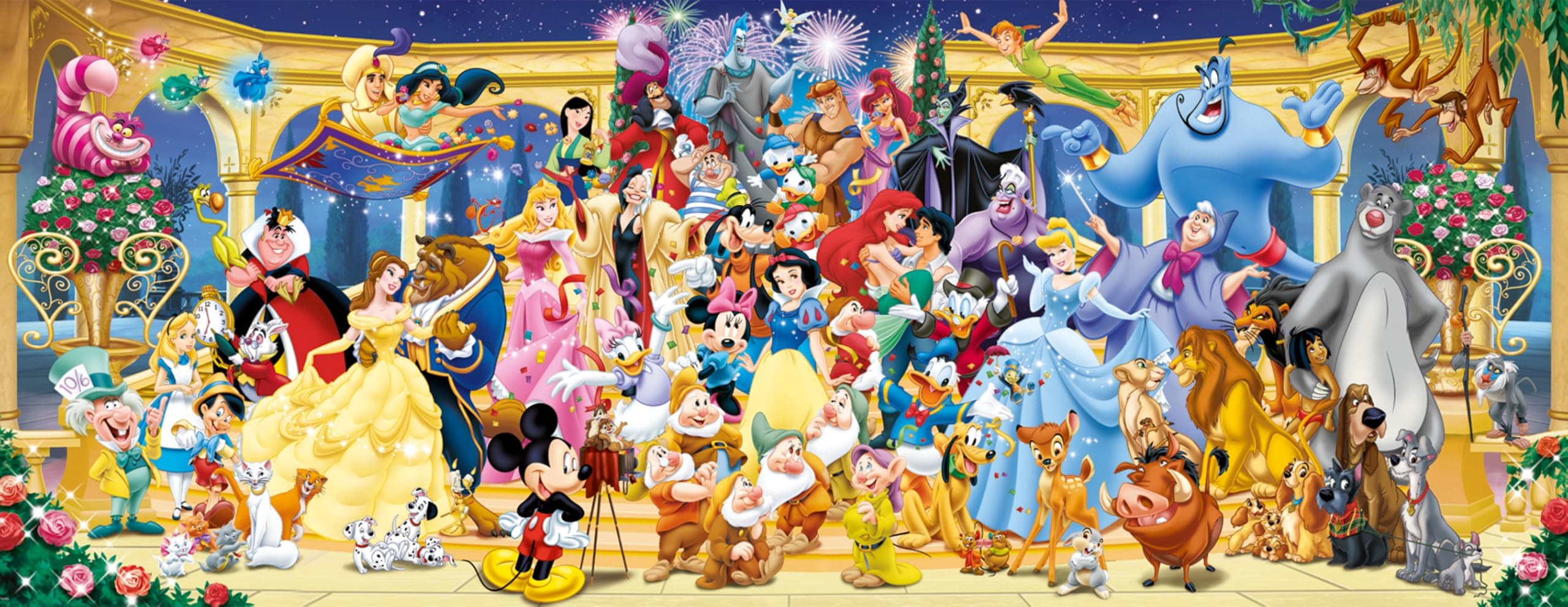Ravensburger Ravensburger - Adult jigsaw puzzle - 1000 piece jigsaw puzzle - Disney group photo (Panorama) - Adults and children from 14 years old - Premium jigsaw puzzle - Disney Classic - 12000444