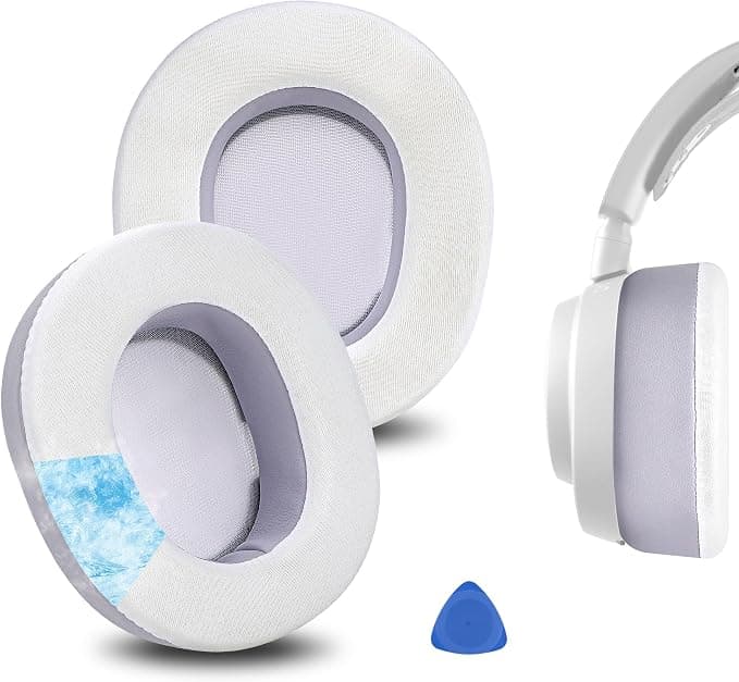 Geekria Extra Thick Cooling Gel Replacement Earpads Compatible with SteelSeries Arctis Nova Pro Wireless/Nova Elite Replacement Parts (Grey/White) - Image 1