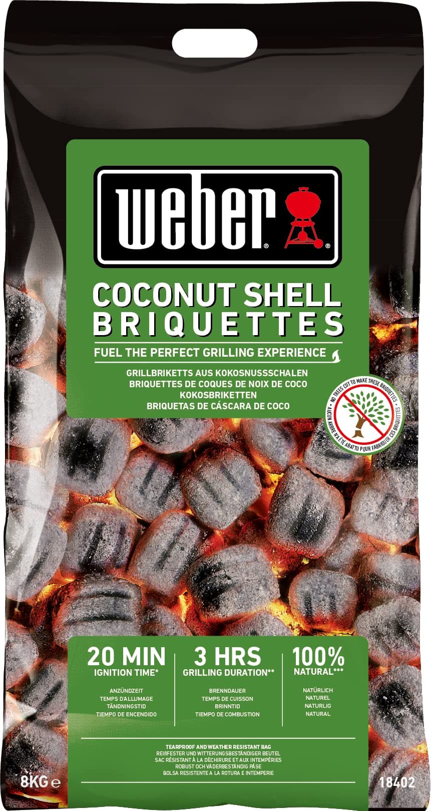 Weber Coconut Briquettes 8 kg Black