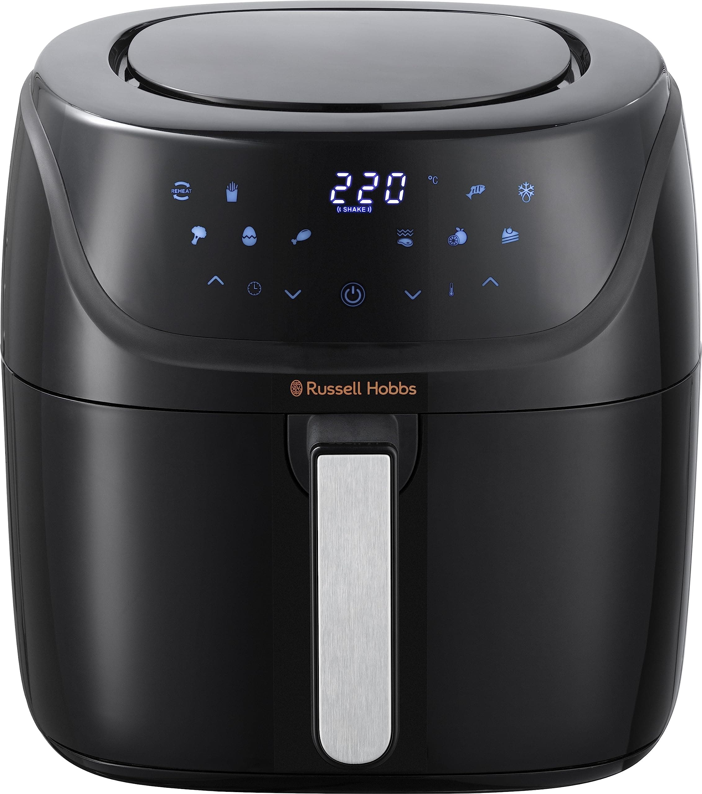 Russell Hobbs Air fryer XXL 8l [7-in-1 Multicooker, 10 Programmes] Oil-free Deep Fryer with Rapid Air (Cooked Grill, Roast & More, Touch, Temperature Control, Dishwasher) Airfryer 27170-56