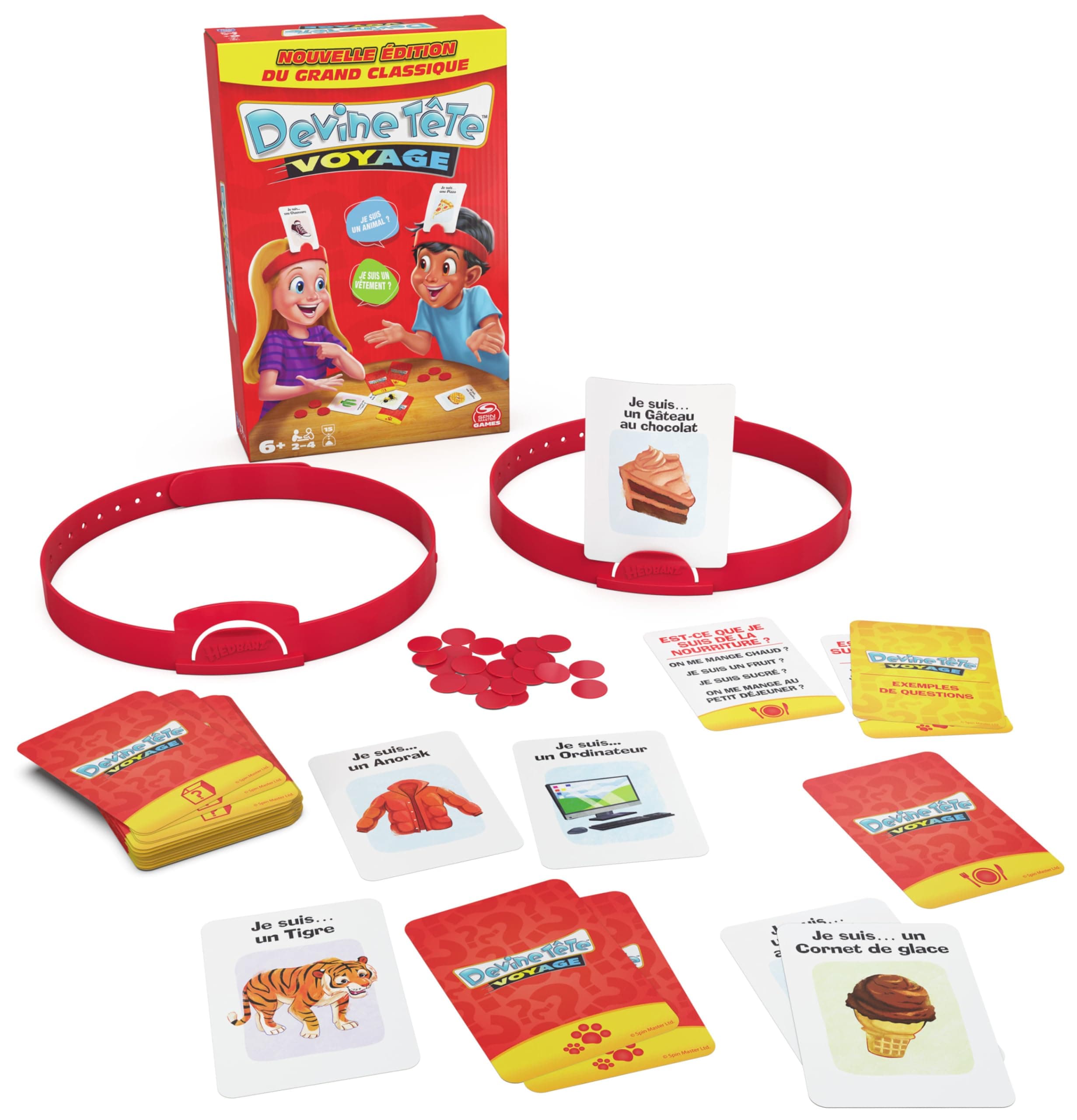 Devine Tête Voyage - Jeu de Société Famille - Bandeaux et Devinettes - Devinez L’Illustration De La Carte Qui Est sur Votre Tête - Jeu De Cartes - Version Française - Jouet Enfant 6 Ans et + - Image 10