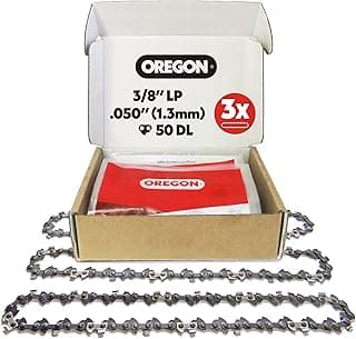 Oregon Lot de 3 Chaîne de Tronçonneuse 3/8" LP pour Guide de 35cm (14"), Jauge .050" (1,3mm), 50 Maillons - Stihl Chaîne de Rechange à Faible Rebond, Compatible Stihl Modeles et Plus