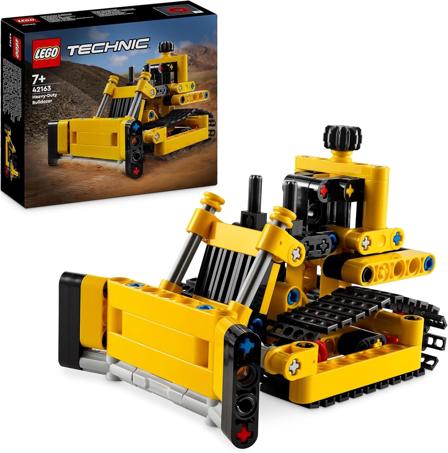 LEGO LEGO Technic Le Bulldozer, Jouet de Construction pour Enfants, Véhicule Excavateur, Cadeau pour Garçons et Filles Dès 7 Ans, Jeu Imaginatif 42163
