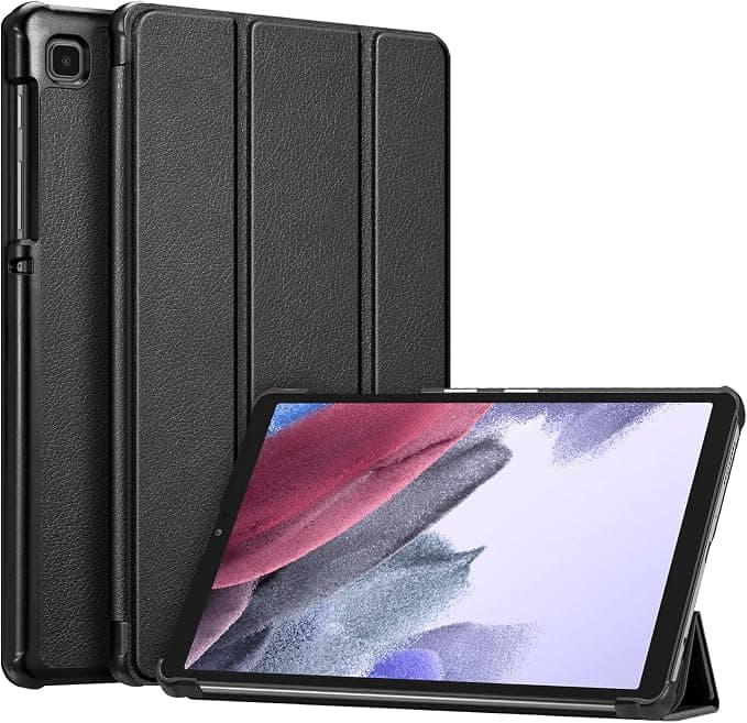 FINTIE Case Compatible with Samsung Galaxy Tab A7 Lite 2021 8.7 Inches – Slim Lightweight Hard Case Cover Folding Flap Pouch for SM-T225 / T220 / T227, Black - Image 1