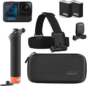 GoPro HERO11 Black Accessory Set - Includes Extra Enduro Battery (2 in Total), Manager (Floating Handle), Headband + Quick Clip and Carrying Case