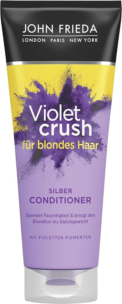 John Frieda Violet Crush Silver Blonde Hair Conditioner - Volume: 250ml - Balances Blonde Tone - Image 1