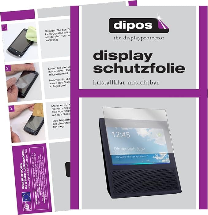 dipos I 2X Protection ecrán Compatible avec Amazon Echo Show Films de Protection d'écran Transparent - Image 1