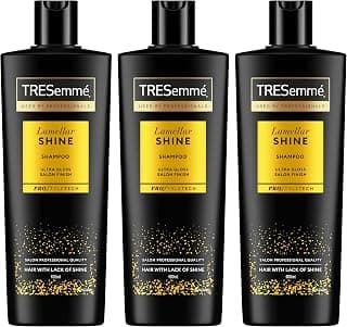 TRESemmé Shampooing Lamellar Shine produit de soins capillaires pour un fini ultra-brillant de salon avec technologie Lamellar brevetée 3 x 400 ml