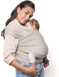 Boba Hands Free Sling - Elastic Baby Sling for Infants and Children - Comfortable Carrying Suitable for Youth Weighing 3-15kg (Beige)