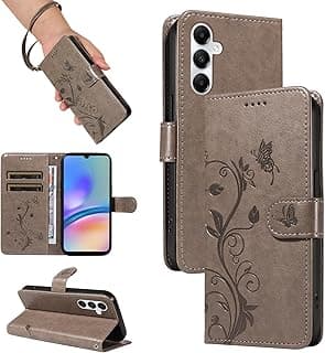 Case for Samsung Galaxy A05S, Multifunctional PU Leather Wallet Case, Magnetic Protective Case Compatible with Galaxy A05S, Grey