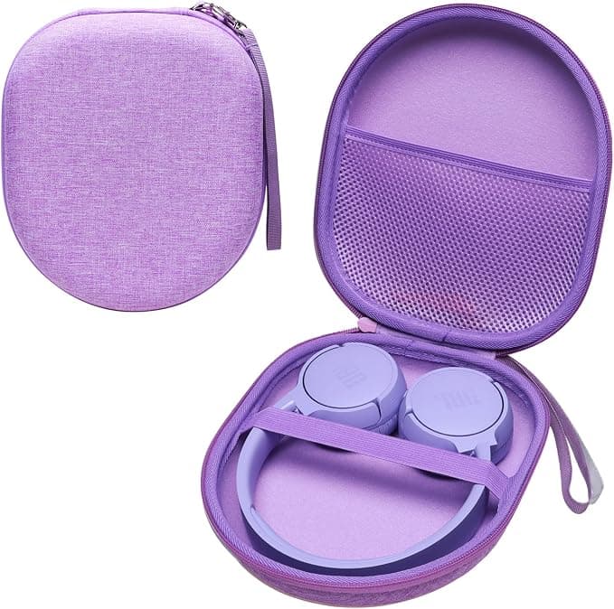 XANAD Hard Carrying Case for JBL Tune 520BT / Sony WH-CH520 / Beats Studio Pro/Solo 4 / Studio3 / Solo 3 Magnetic Slot Headphone Case (Purple) - Image 1