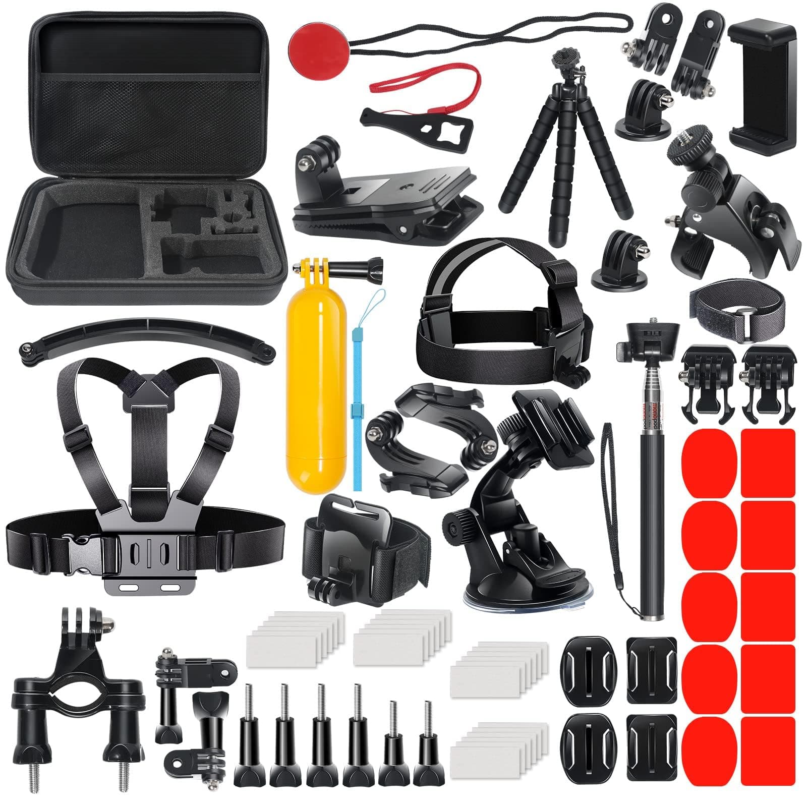 DIKER Accessory Kit for Sports Camera, GoPro Hero 13 12 11 10 9 8 Black 70 in 1, AKASO, DJI Osmo Action, Insta360 One, XIAOMI - Image 1