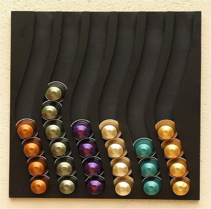 Capsule Holder Dispenser Compatible with Nespresso 6BK Capsules 33 x 32 x 1 cm - Image 1