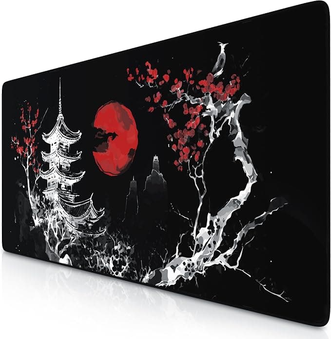 TITANWOLF XXL Gaming Mouse Pad, 900 x 400 mm, Mouse Pad Mat, Extra Large Fabric Desk Pad, Non-Slip Base, High Precision and Speed, for Roccat Razer Logitech Mouse Keyboards - Image 1