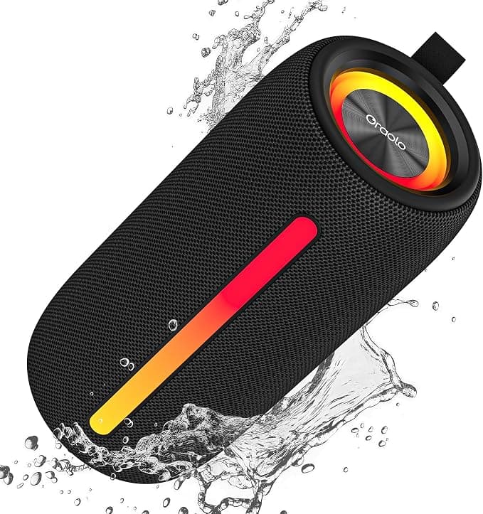 Portable Bluetooth Speaker 5.4, Bluetooth Speaker 30H Autonomy, Powerful 24W Bluetooth Speakers, 360 Degree Surround, IPX6 Waterproof, TWS Pairing, USB, RGB,AUX, TF Card, Party/Travel/Outdoor - Image 1