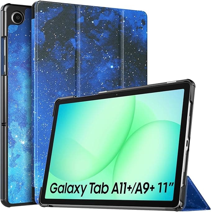 TiMOVO Case for Samsung Galaxy Tab A11+ Plus/A9+ Plus 11 Inch (2025/2023), Slim Lightweight Hard Back Protective Back Cover with Stand Auto Wake/Sleep, Blue Star - Image 1