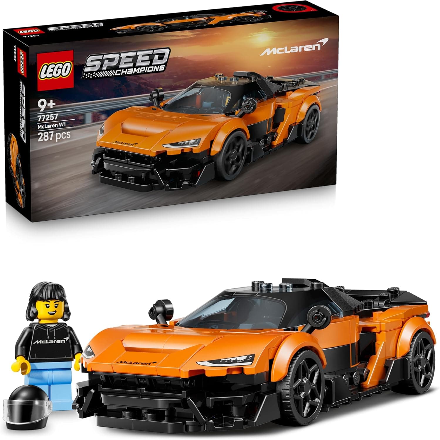 LEGO Speed Champions McLaren W1 - Jouet Voiture - Maquette avec Minifigurine Collector de Pilote - Idée de Cadeau d'anniversaire pour Garçon dès 9 Ans ou Fan de Sport Automobile 77257