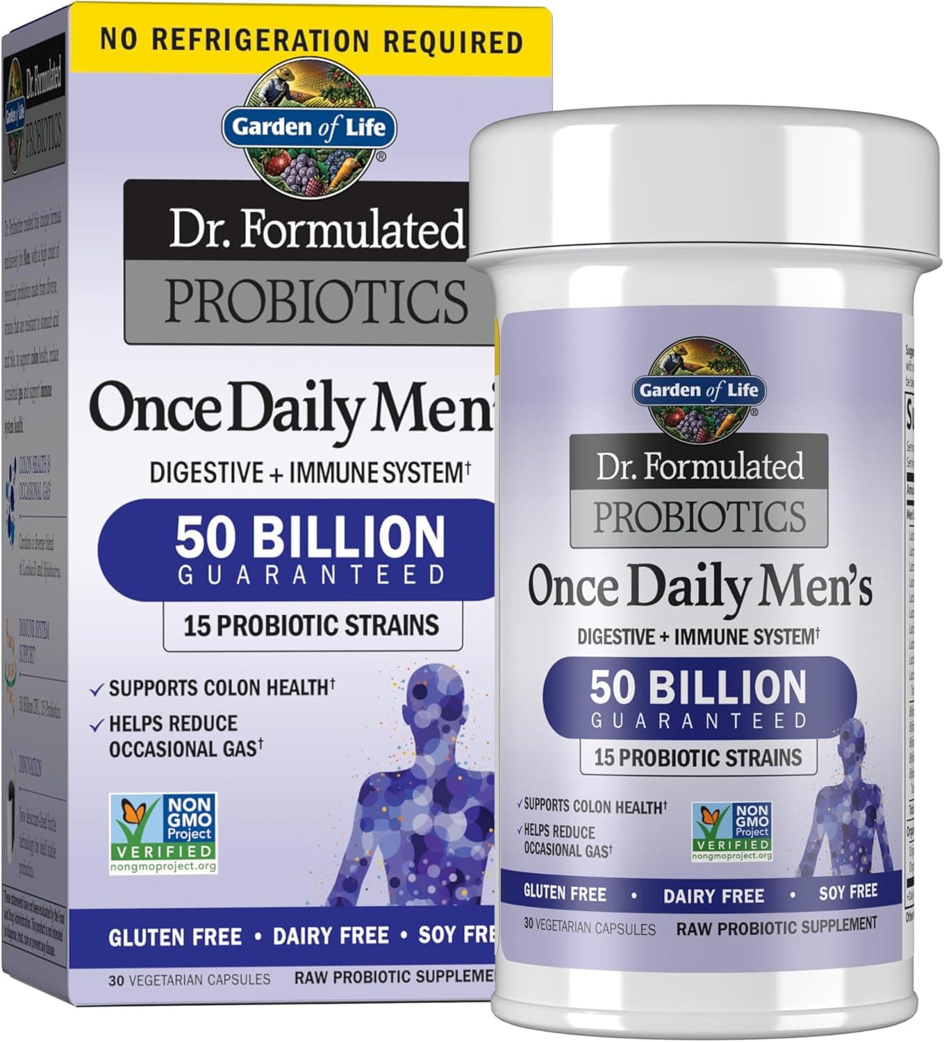 Garden of Life Dr. Formulé Once Daily Probiotics for Men 30 Vegetarian Capsules