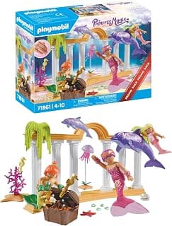 Playmobil | Pack Promo | Sirènes- Trésor avec Dauphins | Jouets à partir de 4 Ans | Cadeau pour Enfants | Stimule la créativité | Aventure sous-Marine féerique avec Figurines | 71861