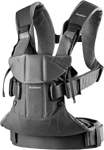 BabyBjörn Baby Carrier One, Mixed Woven, Denim Grey/Dark Grey